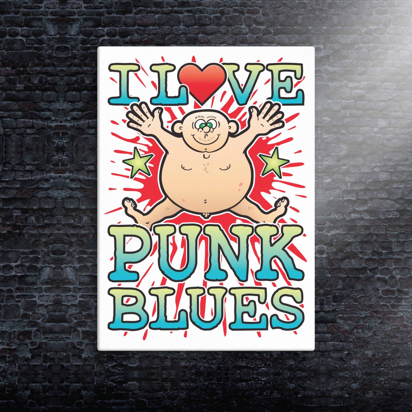 Punk Blues Canvas Print 30x40cm