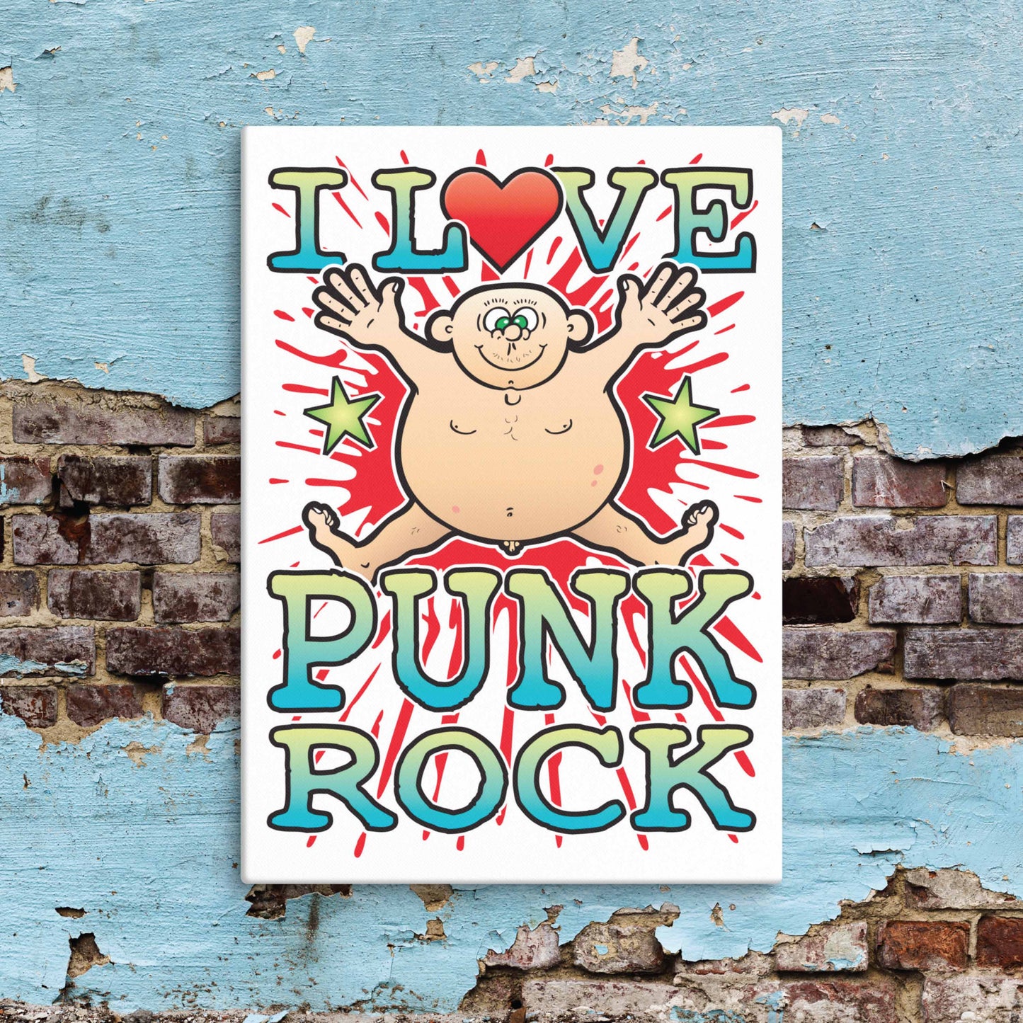 Punk Rock Canvas Print 30x40cm