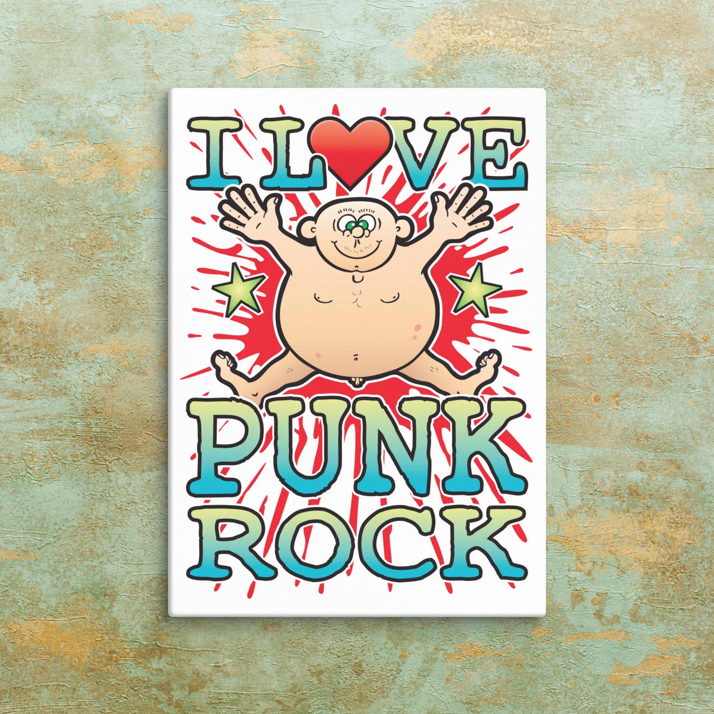 Punk Rock Canvas Print 30x40cm