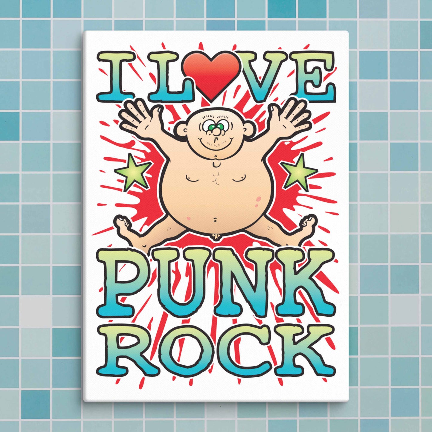 Punk Rock Canvas Print 30x40cm