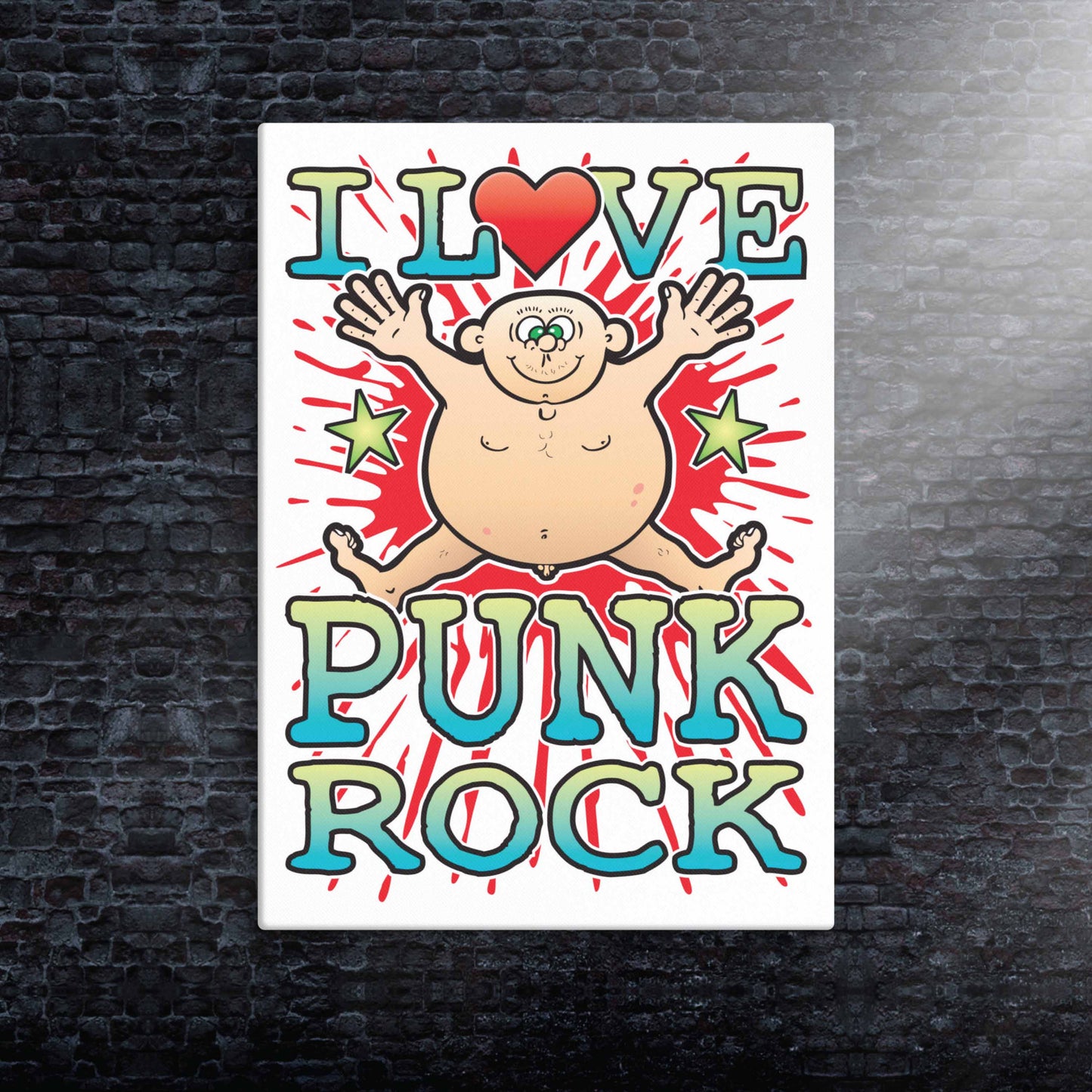 Punk Rock Canvas Print 30x40cm