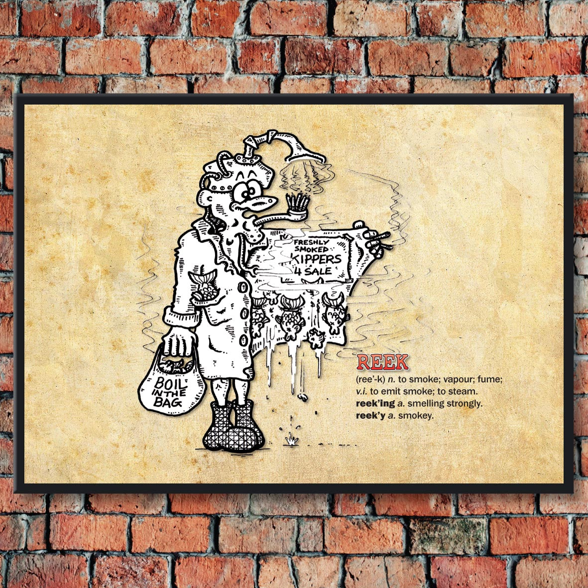 Reek Cartoon Art Print
