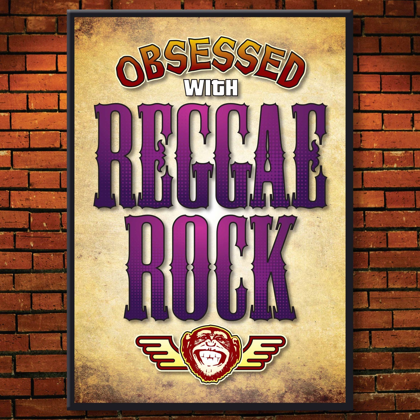 Reggae Rock - Obsessed Art Poster + Birthday / Greetings Card