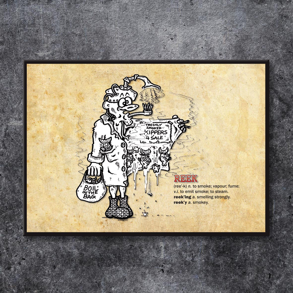 Reek Cartoon Art Print