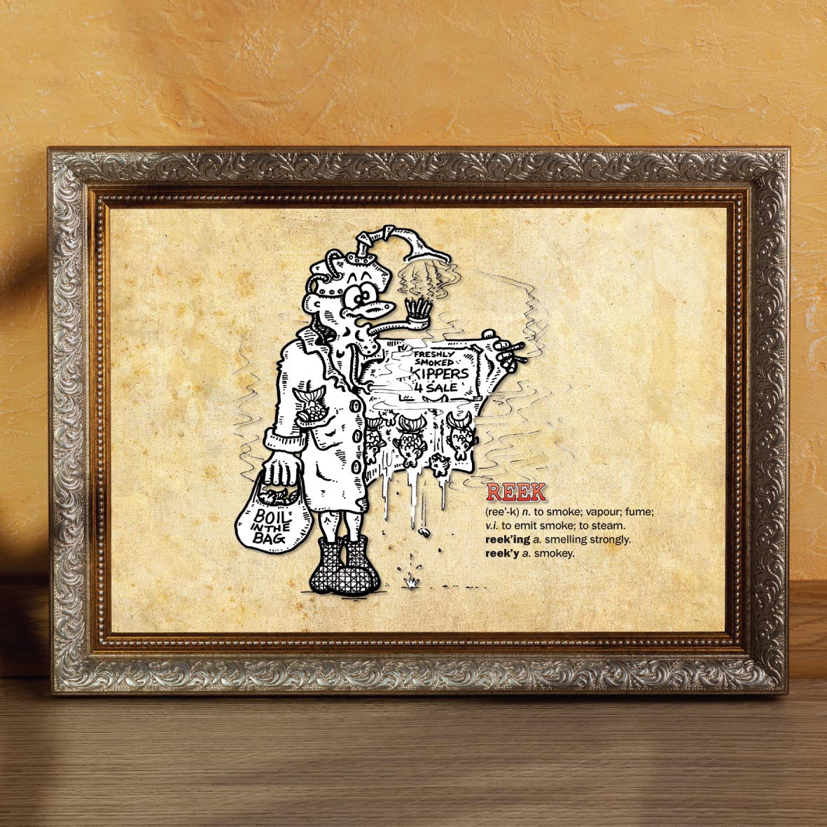 Reek Cartoon Art Print