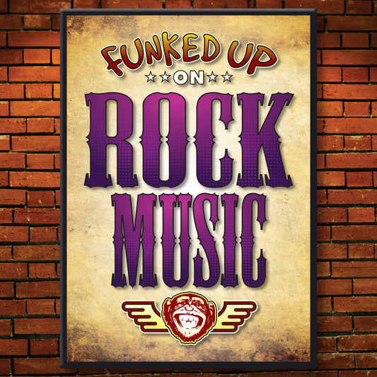 Rock Music Art Print / Poster / Birthday Card / Greetings Card