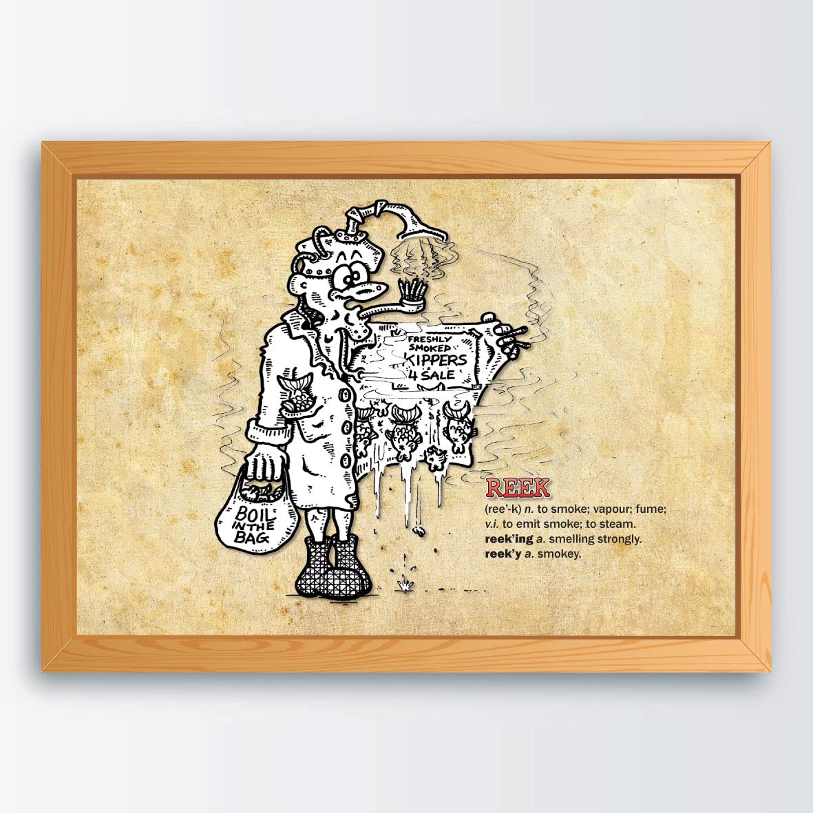 Reek Cartoon Art Print