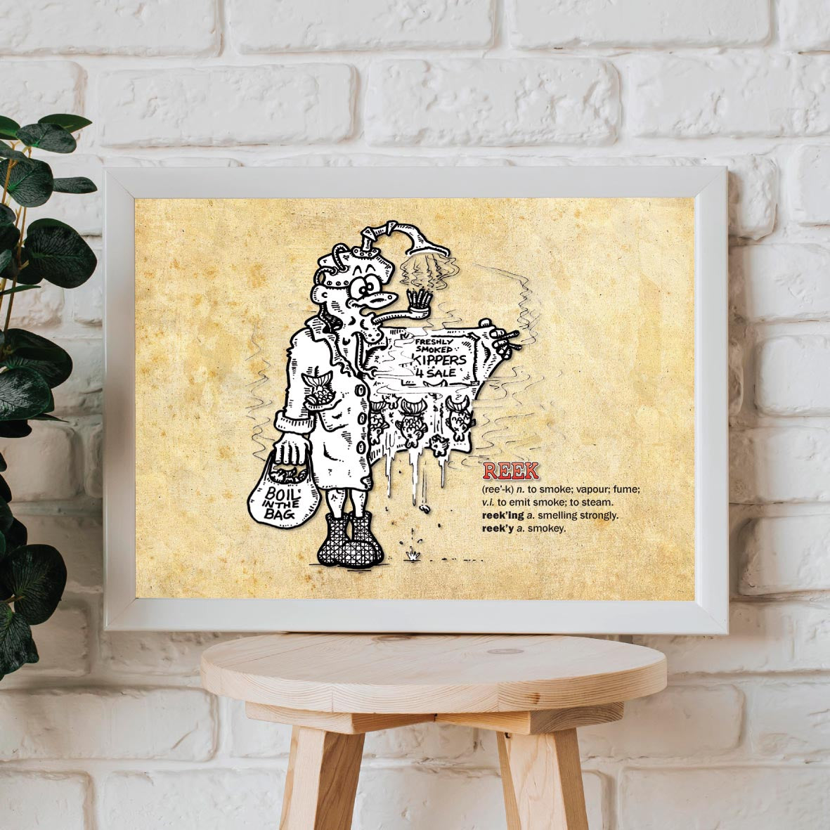 Reek Cartoon Art Print