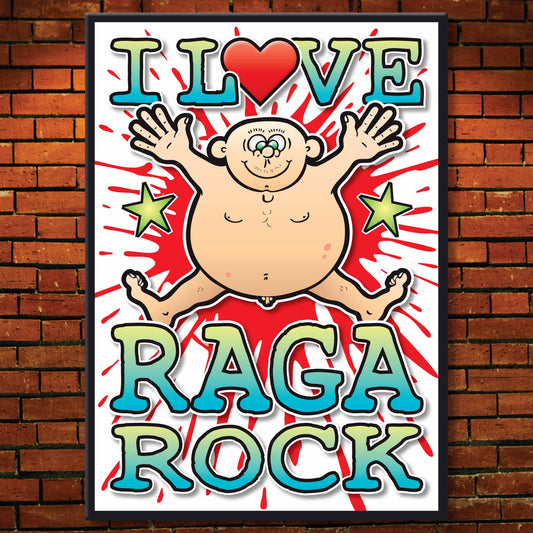 Raga Rock Art Print / Love Music Poster / Wall Décor / Rock Guru