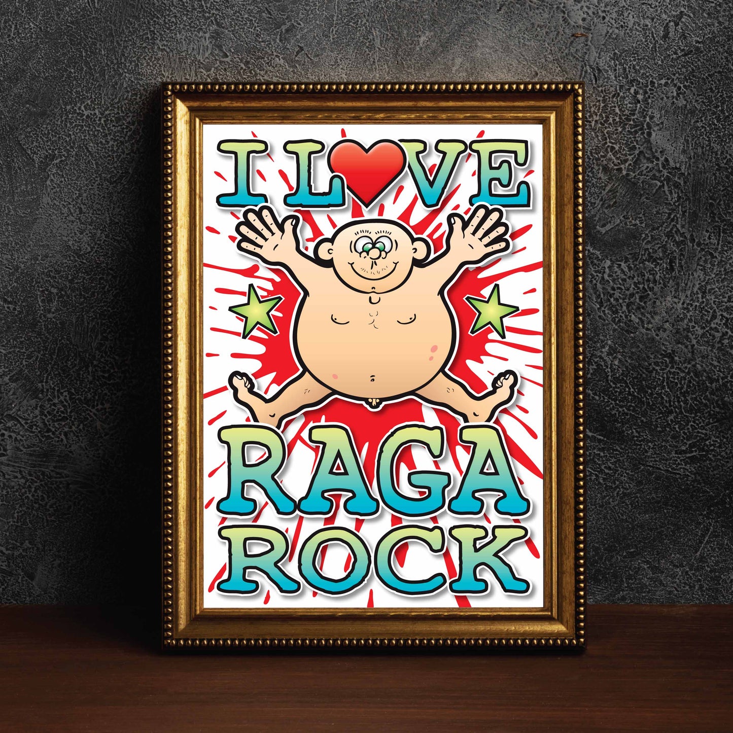Raga Rock Art Print / Love Music Poster / Wall Décor / Rock Guru