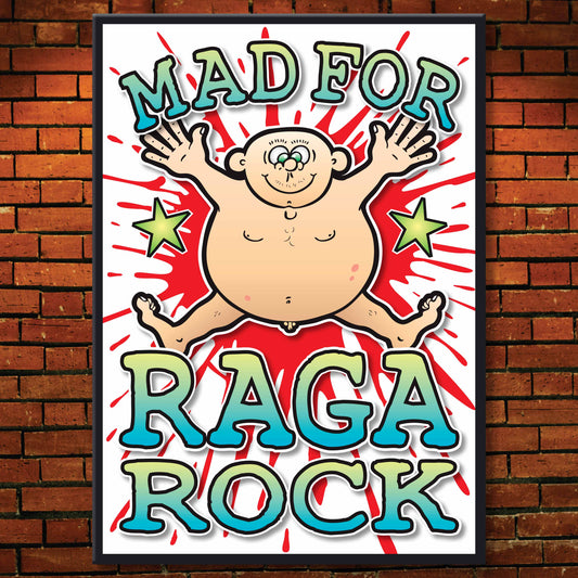 Raga Rock Art Print / Mad For Music Poster / Wall Décor