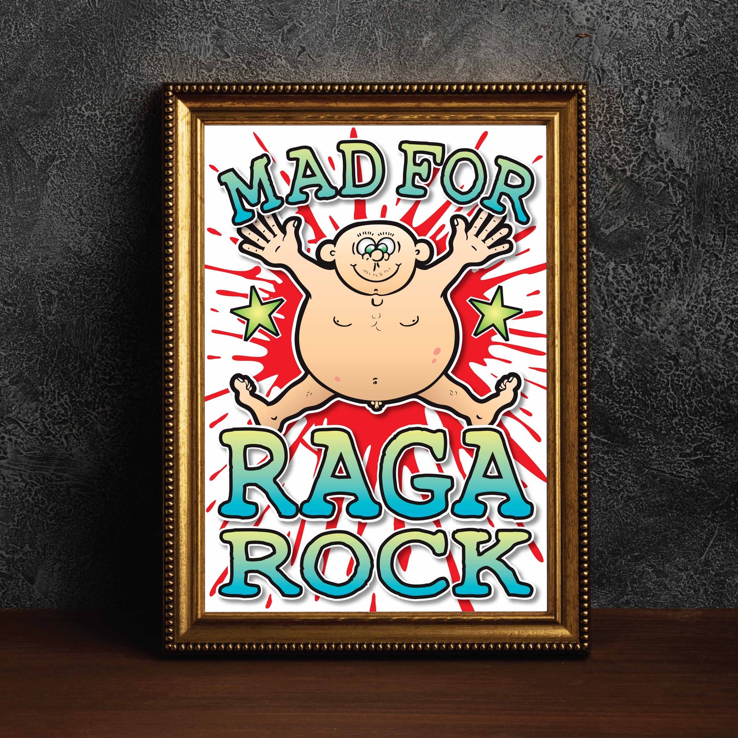 Raga Rock Art Print / Mad For Music Poster / Wall Décor