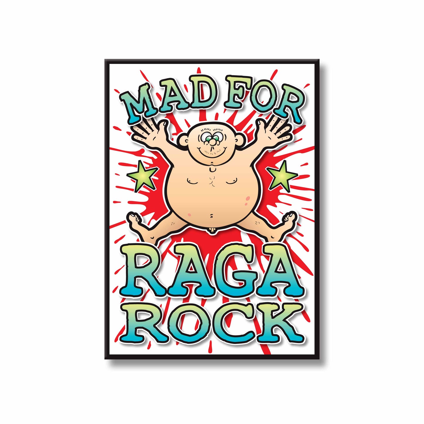 Raga Rock Art Print / Mad For Music Poster / Wall Décor