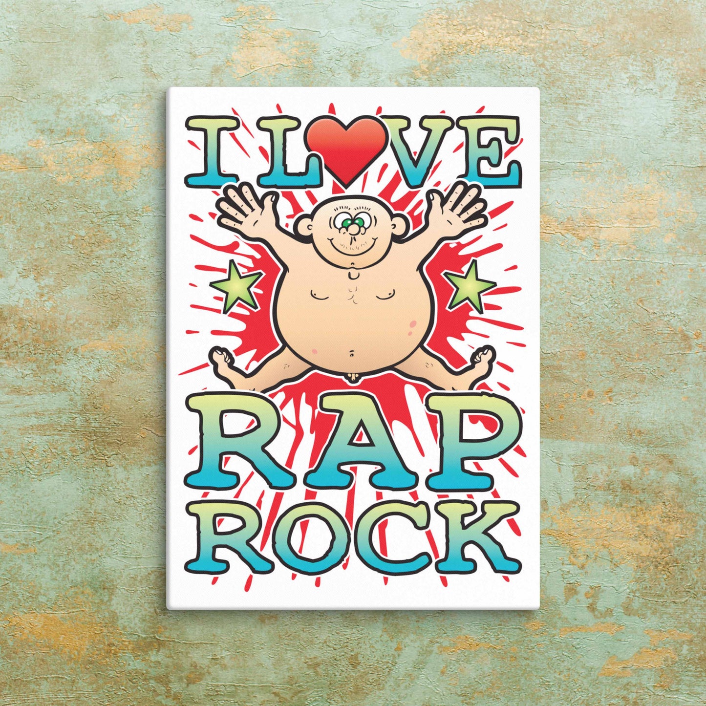 Rap Rock Canvas Print 30x40cm