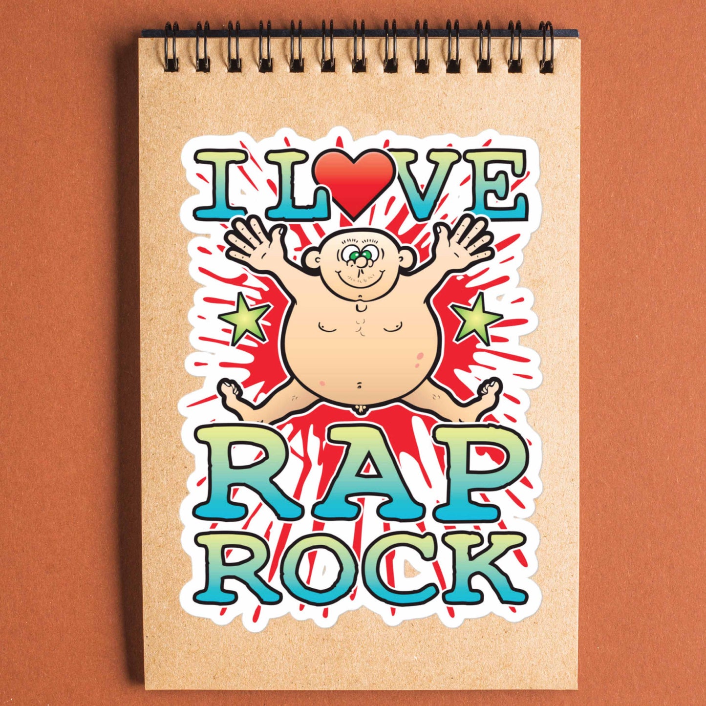 Rap Rock Vinyl Kiss-Cut Sticker / 14 x 10cm