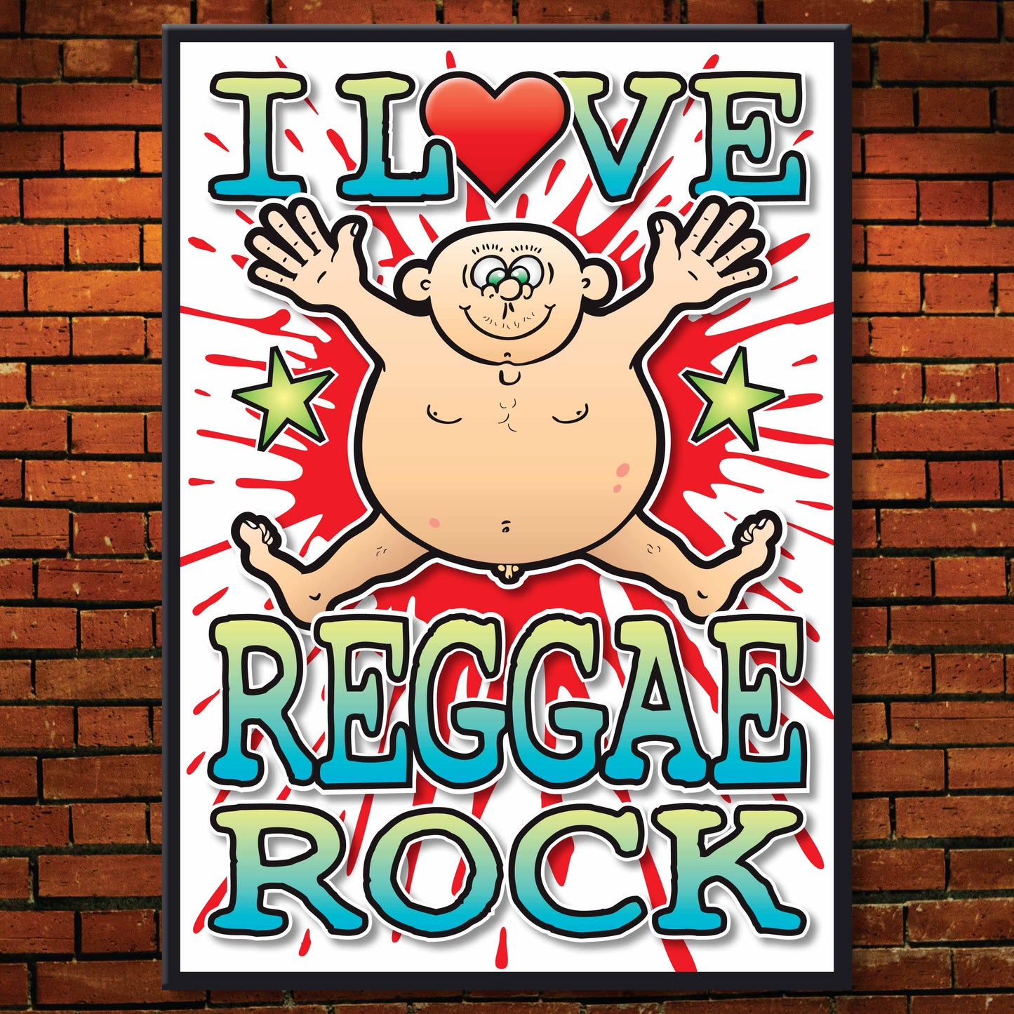 Reggae Rock Art Print / Love Music Poster / Wall Décor / Rock Guru