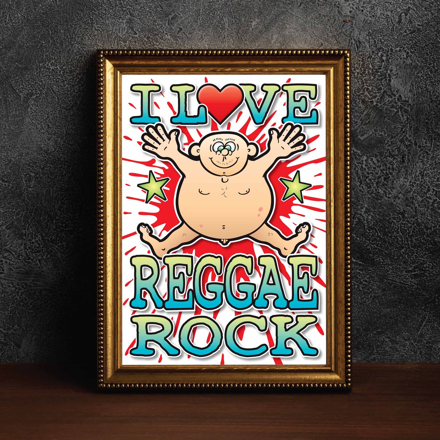 Reggae Rock Art Print / Love Music Poster / Wall Décor / Rock Guru