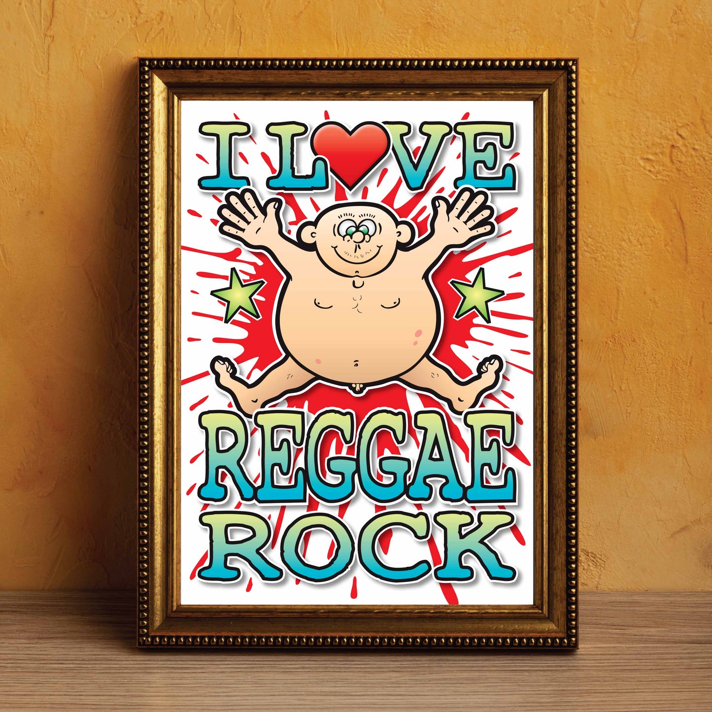 Reggae Rock Art Print / Love Music Poster / Wall Décor / Rock Guru