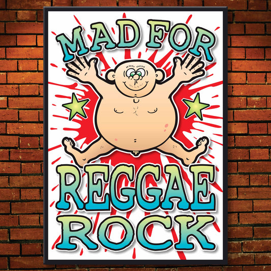 Reggae Rock Art Print / Mad For Music Poster / Wall Décor