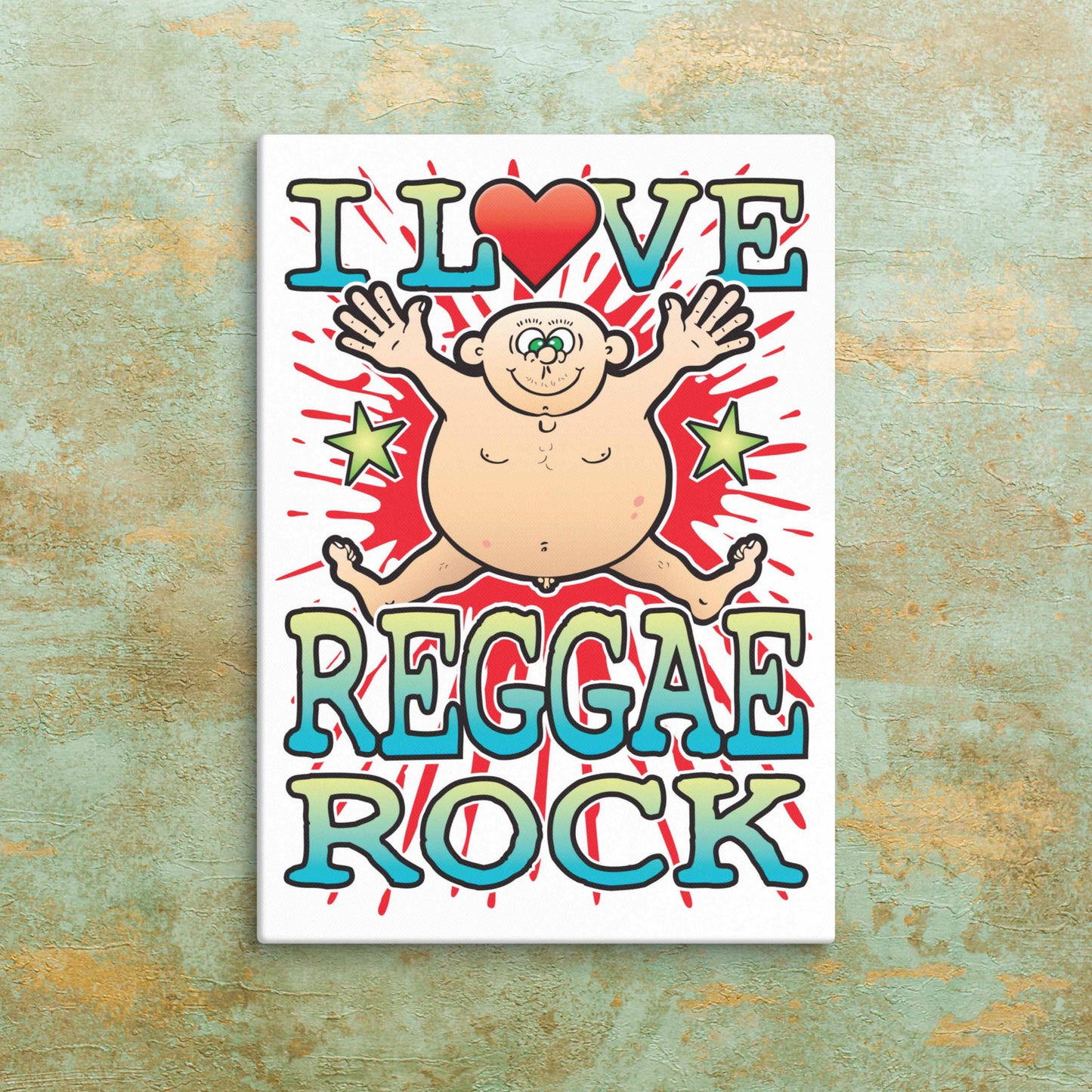 Reggae Rock Canvas Print 30x40cm