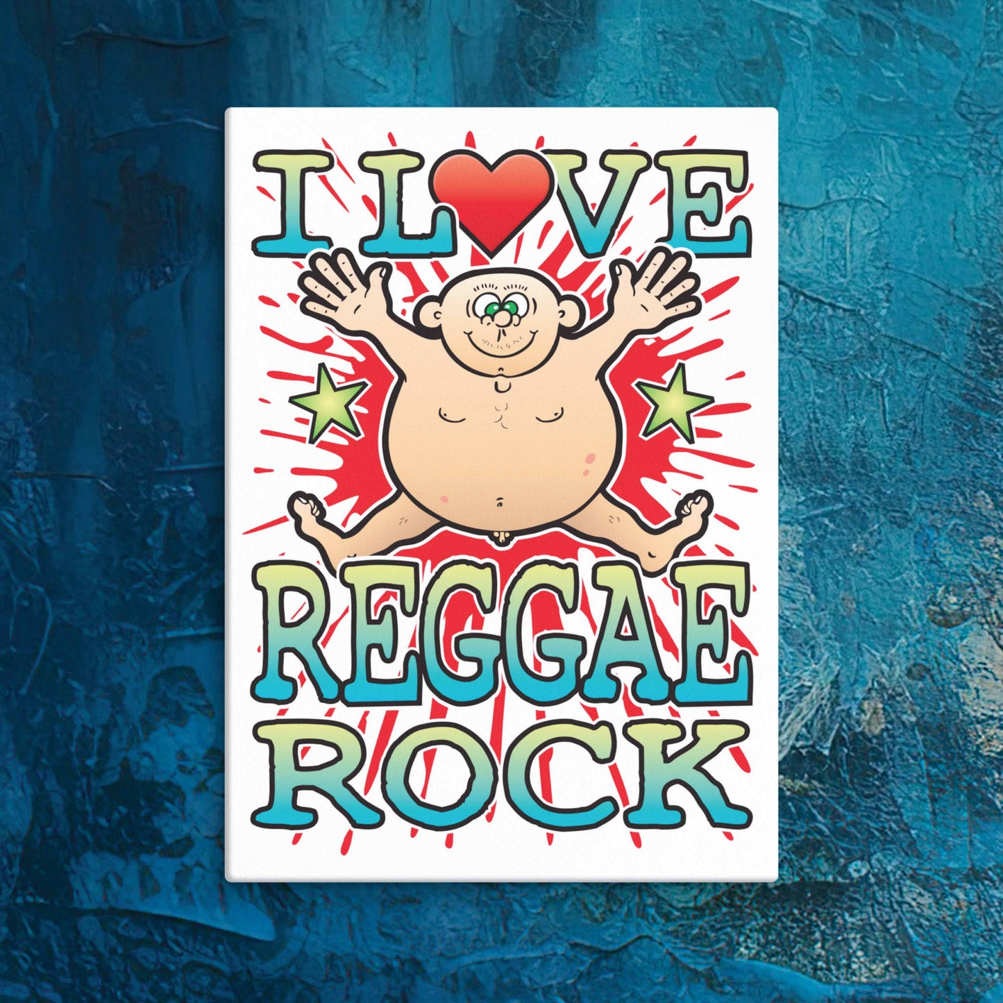 Reggae Rock Canvas Print 30x40cm