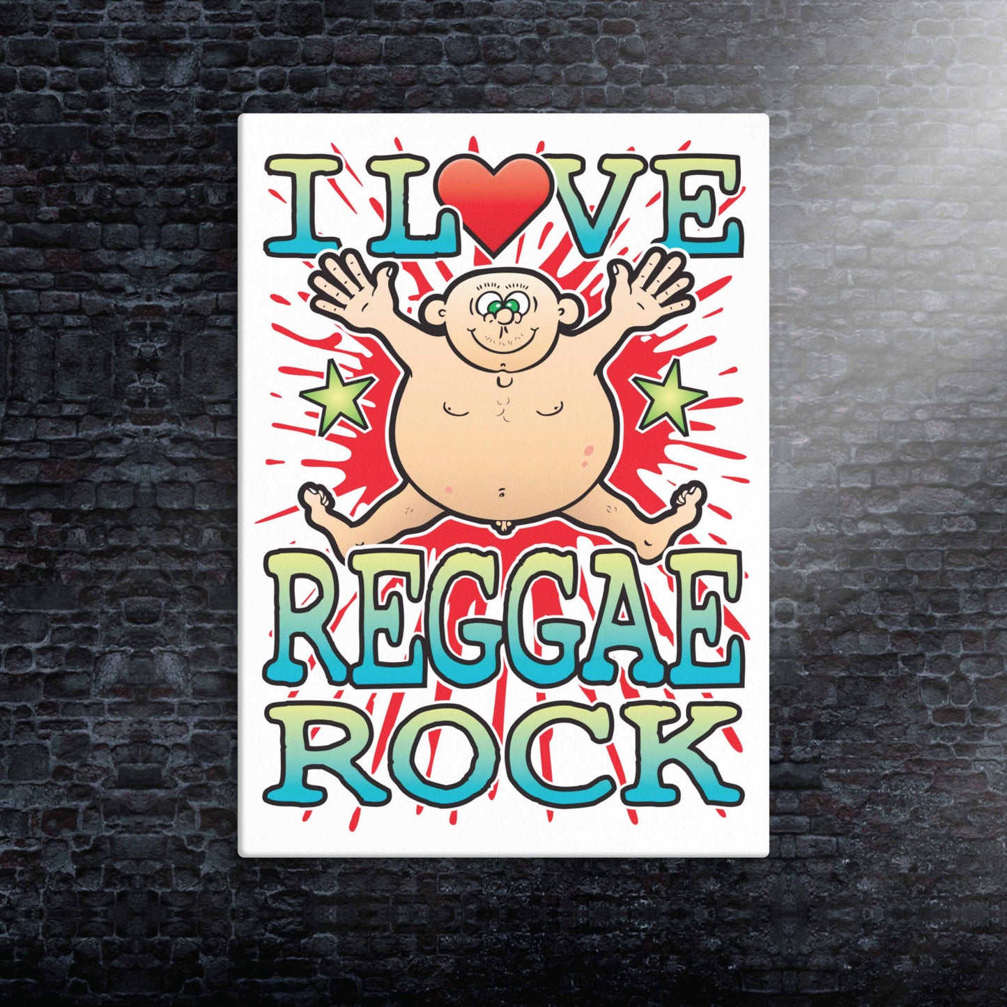 Reggae Rock Canvas Print 30x40cm