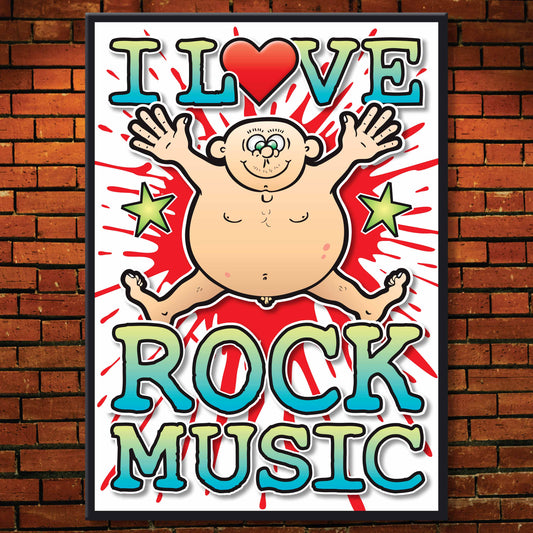 Rock Music Art Print / Love Music Poster / Wall Décor / Rock Guru