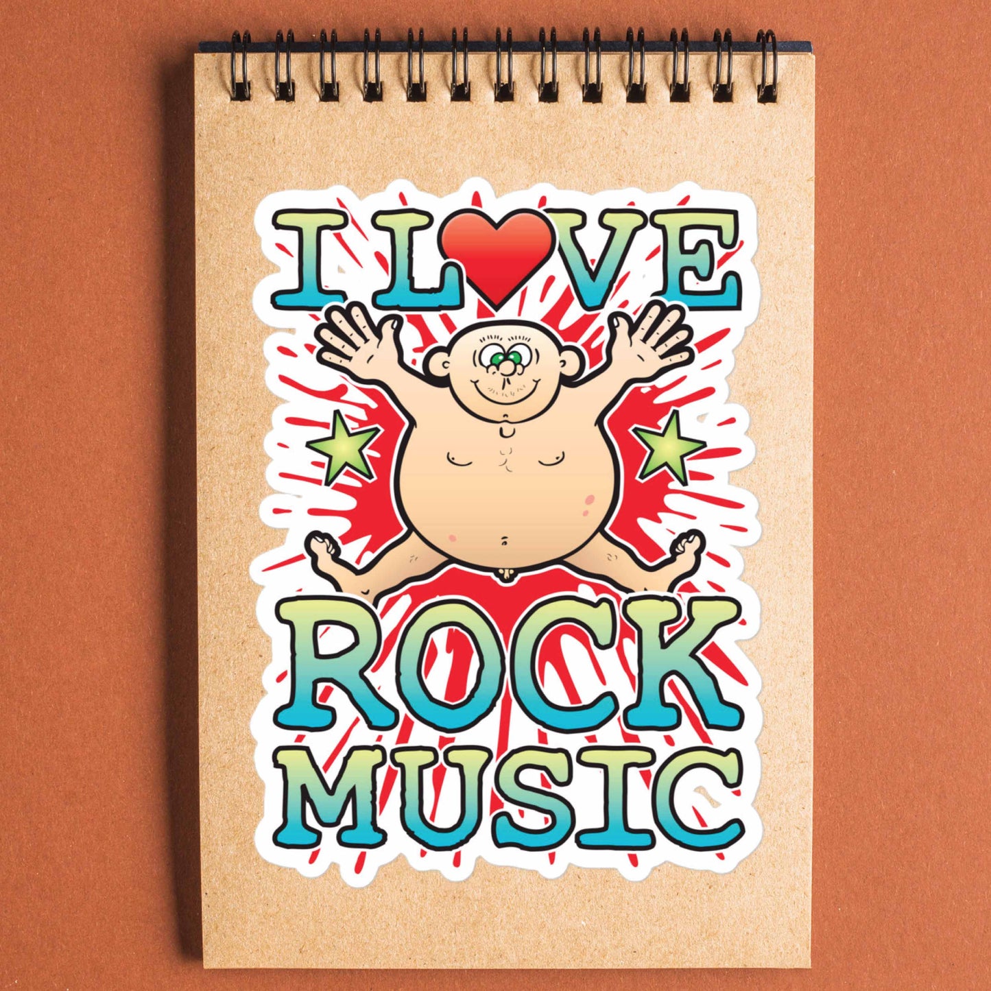 Rock Music Vinyl Kiss-Cut Sticker / 14 x 10cm