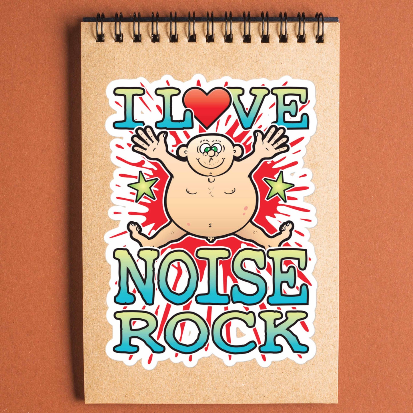Noise Rock Vinyl Kiss-Cut Sticker / 14 x 10cm
