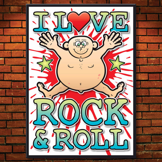 Rock & Roll Art Print / Love Music Poster / Wall Décor / Rock Guru