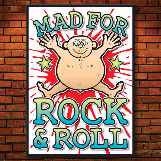 Rock & Roll Art Print / Mad For Music Poster / Wall Décor