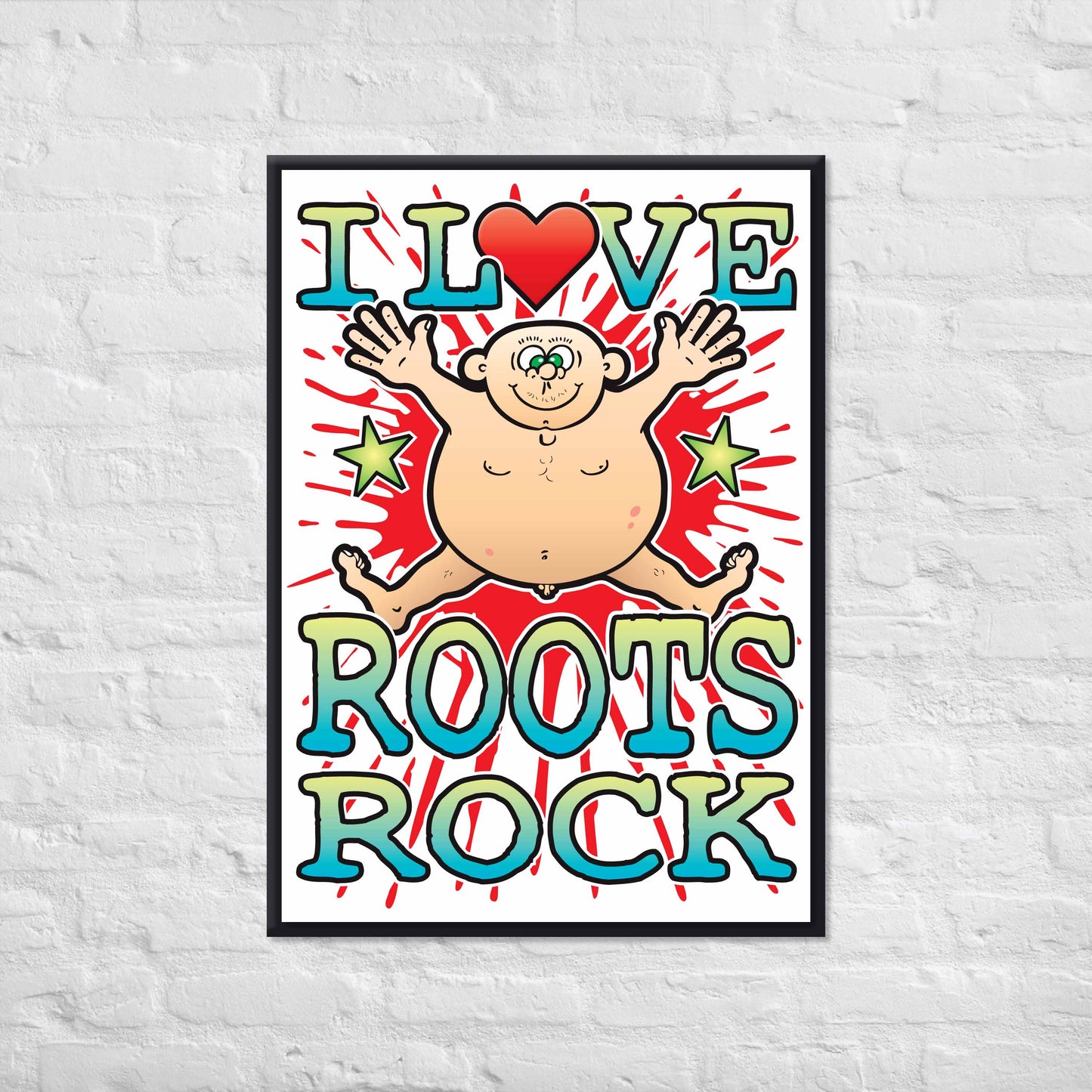 Roots Rock 50x70cm Wall Art / Love Music Poster