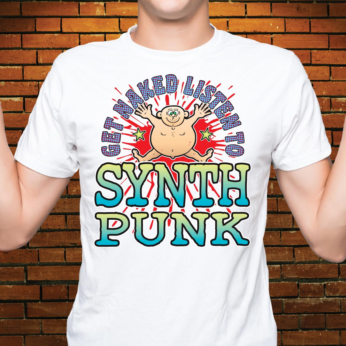 Synth Punk Funny Slogan Cotton T-Shirt