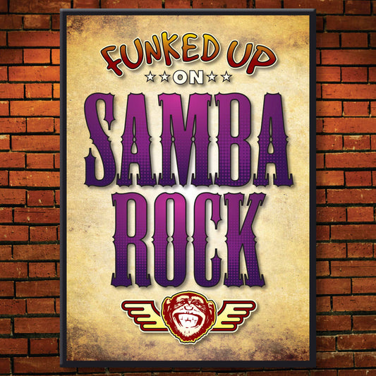 Samba Rock Art Print / Poster / Birthday Card / Greetings Card