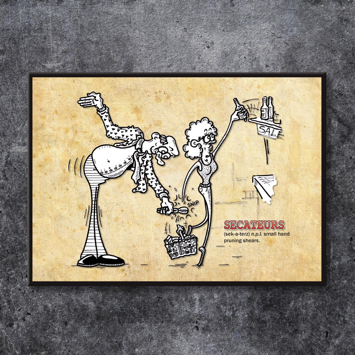Secateurs Cartoon Art Print