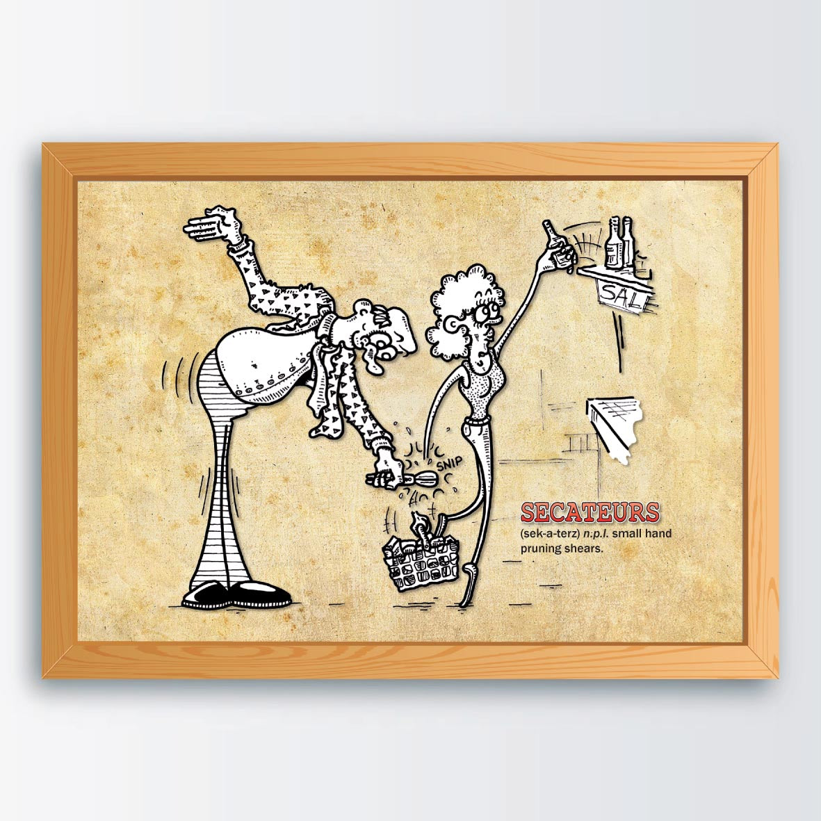Secateurs Cartoon Art Print