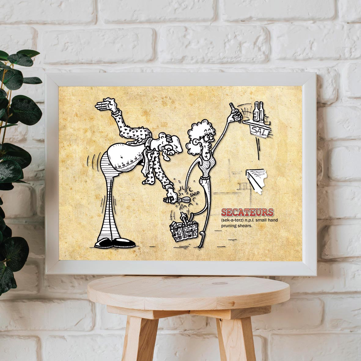 Secateurs Cartoon Art Print