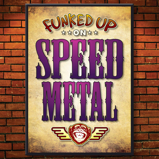 Speed Metal Art Print / Poster / Birthday Card / Greetings Card