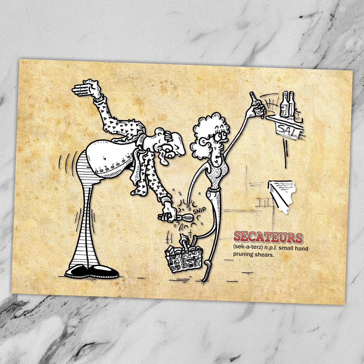 Secateurs Cartoon Art Print