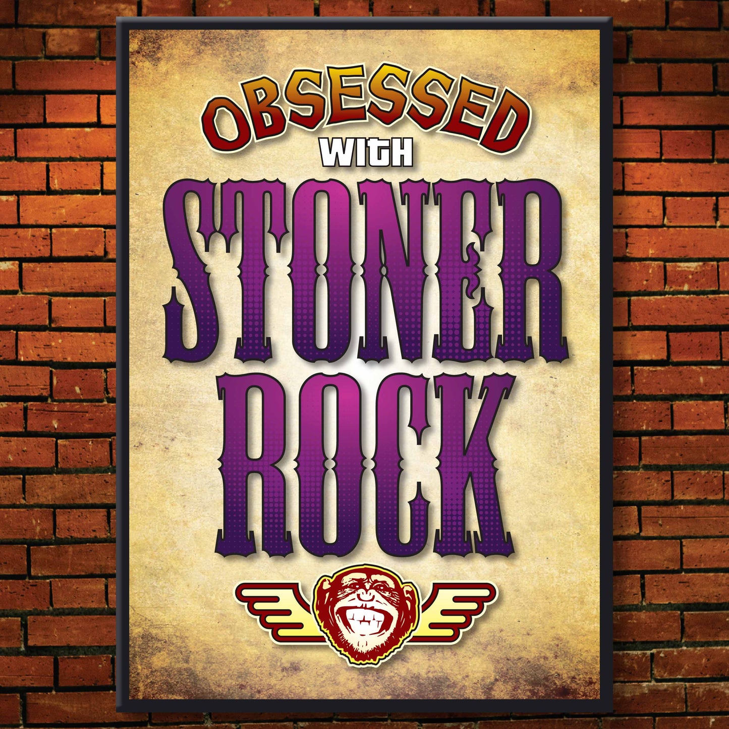Stoner Rock - Obsessed Art Poster + Birthday / Greetings Card