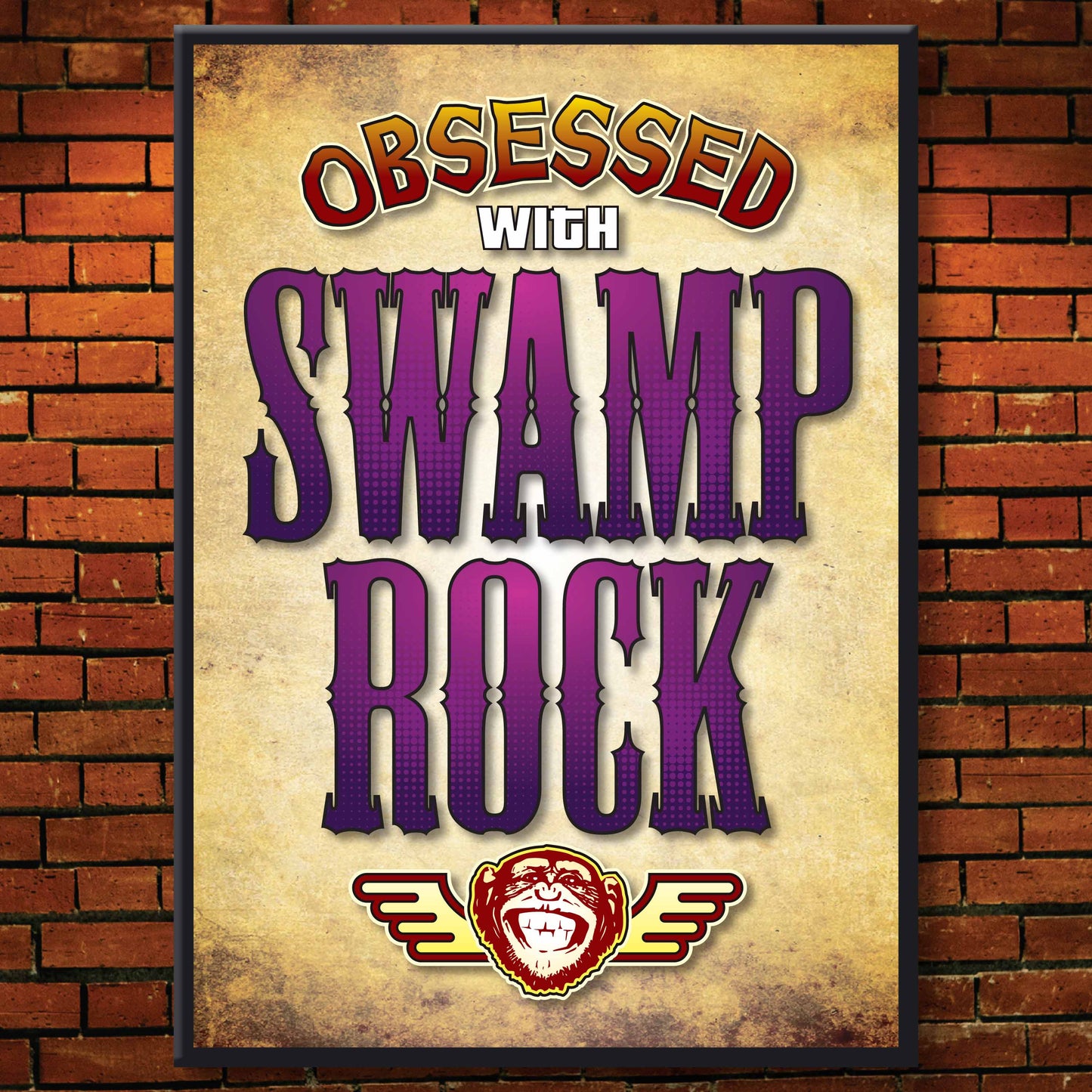 Swamp Rock - Obsessed Art Poster + Birthday / Greetings Card