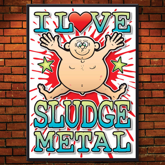 Sludge Metal Art Print / Love Music Poster / Wall Décor / Rock Guru