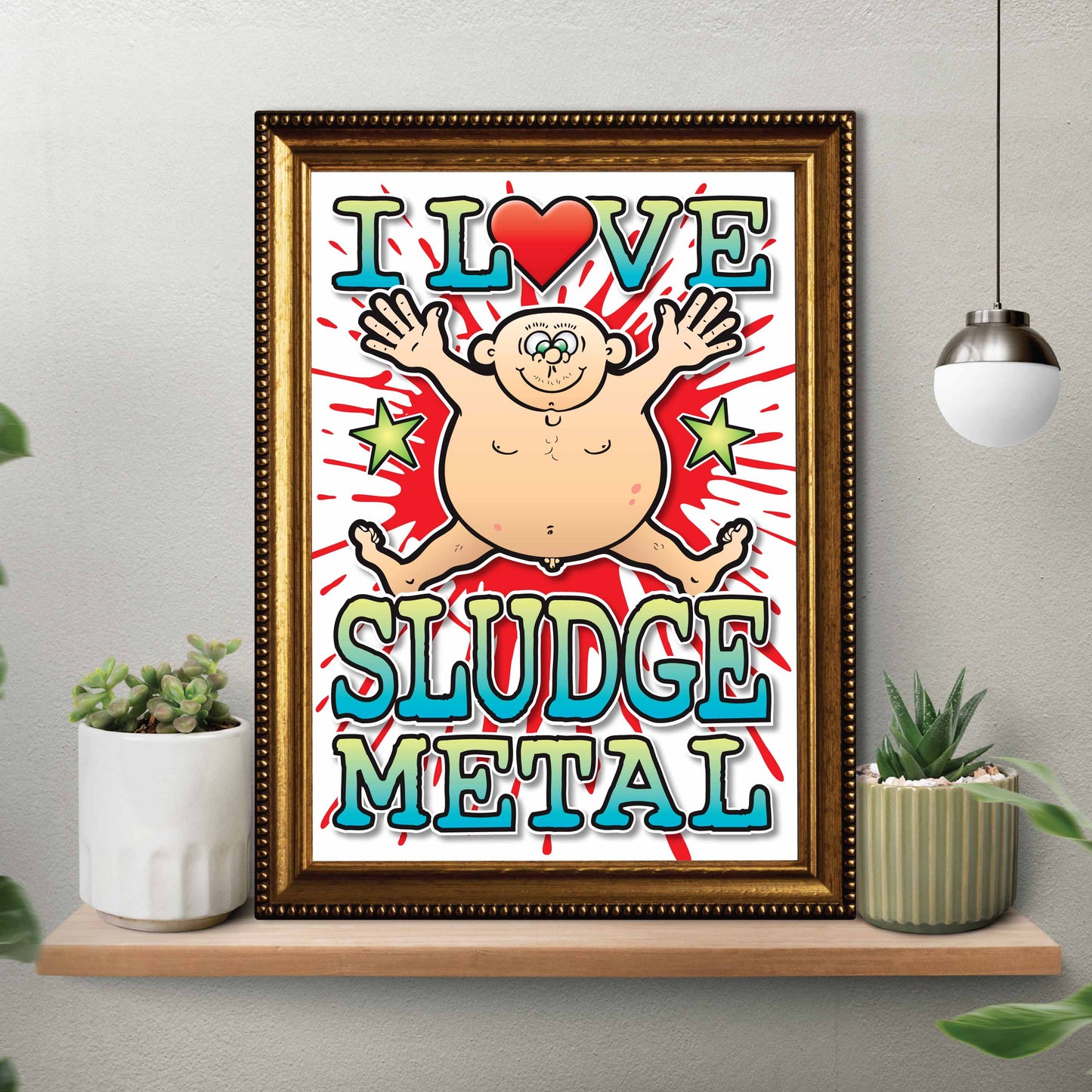Sludge Metal Art Print / Love Music Poster / Wall Décor / Rock Guru