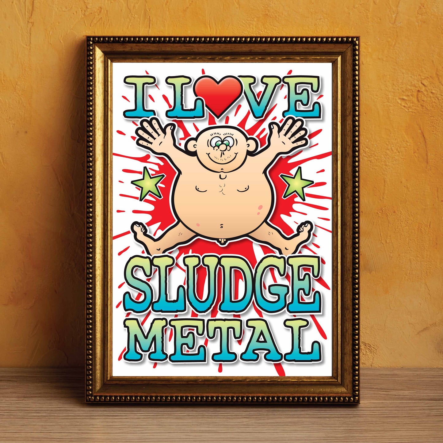 Sludge Metal Art Print / Love Music Poster / Wall Décor / Rock Guru