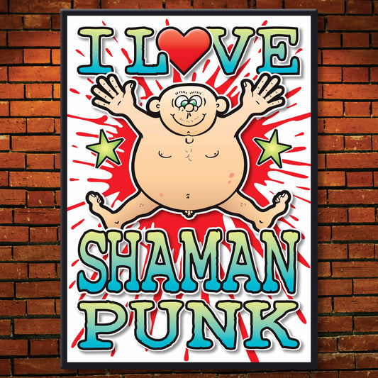 Shaman Punk Art Print / Love Music Poster / Wall Décor / Rock Guru