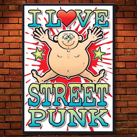 Street Punk Art Print / Love Music Poster / Wall Décor / Rock Guru