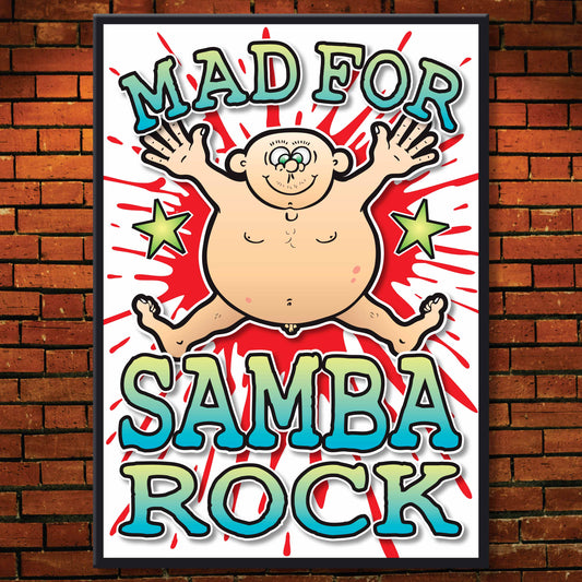 Samba Rock Art Print / Mad For Music Poster / Wall Décor
