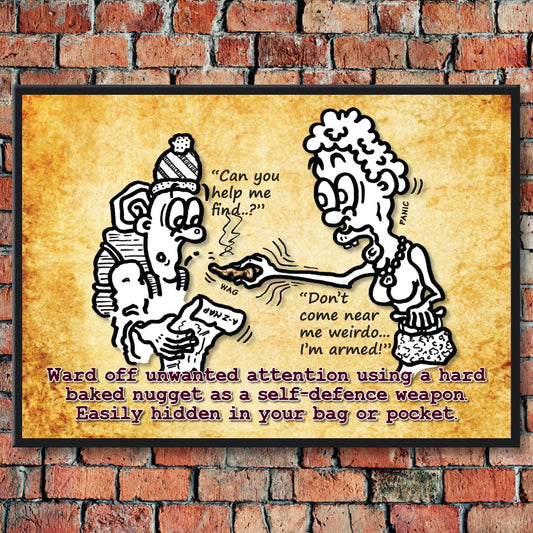 Self Defence Dollop Cartoon Art Print