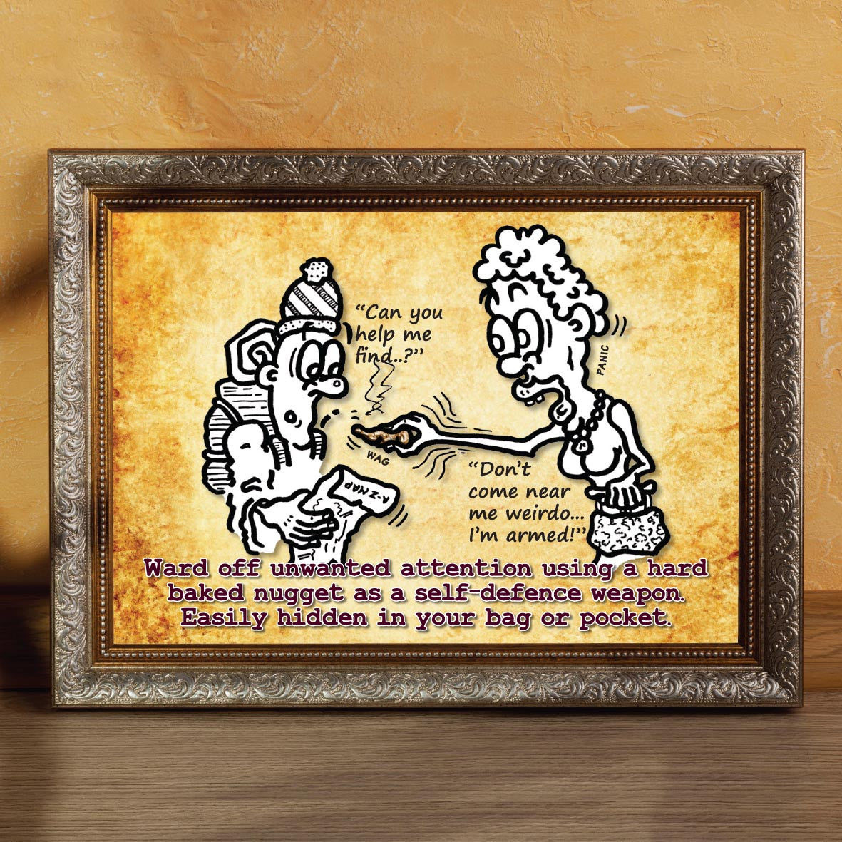 Self Defence Dollop Cartoon Art Print