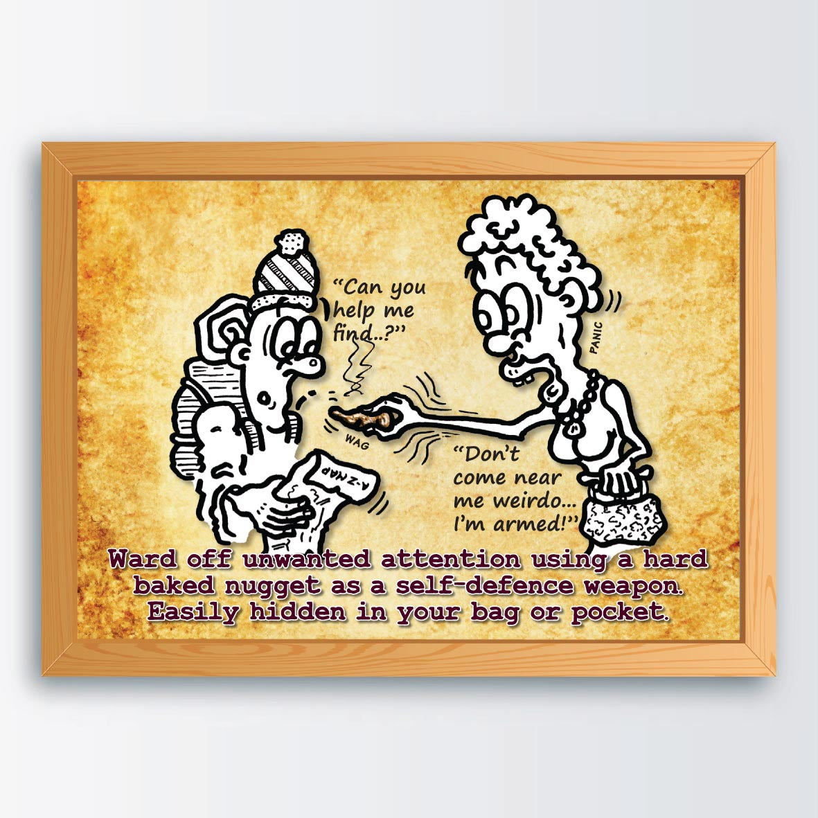 Self Defence Dollop Cartoon Art Print